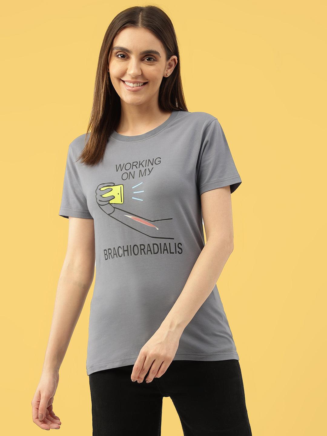 Working on my brachioradialis - Womens T-Shirt - TheMedfa